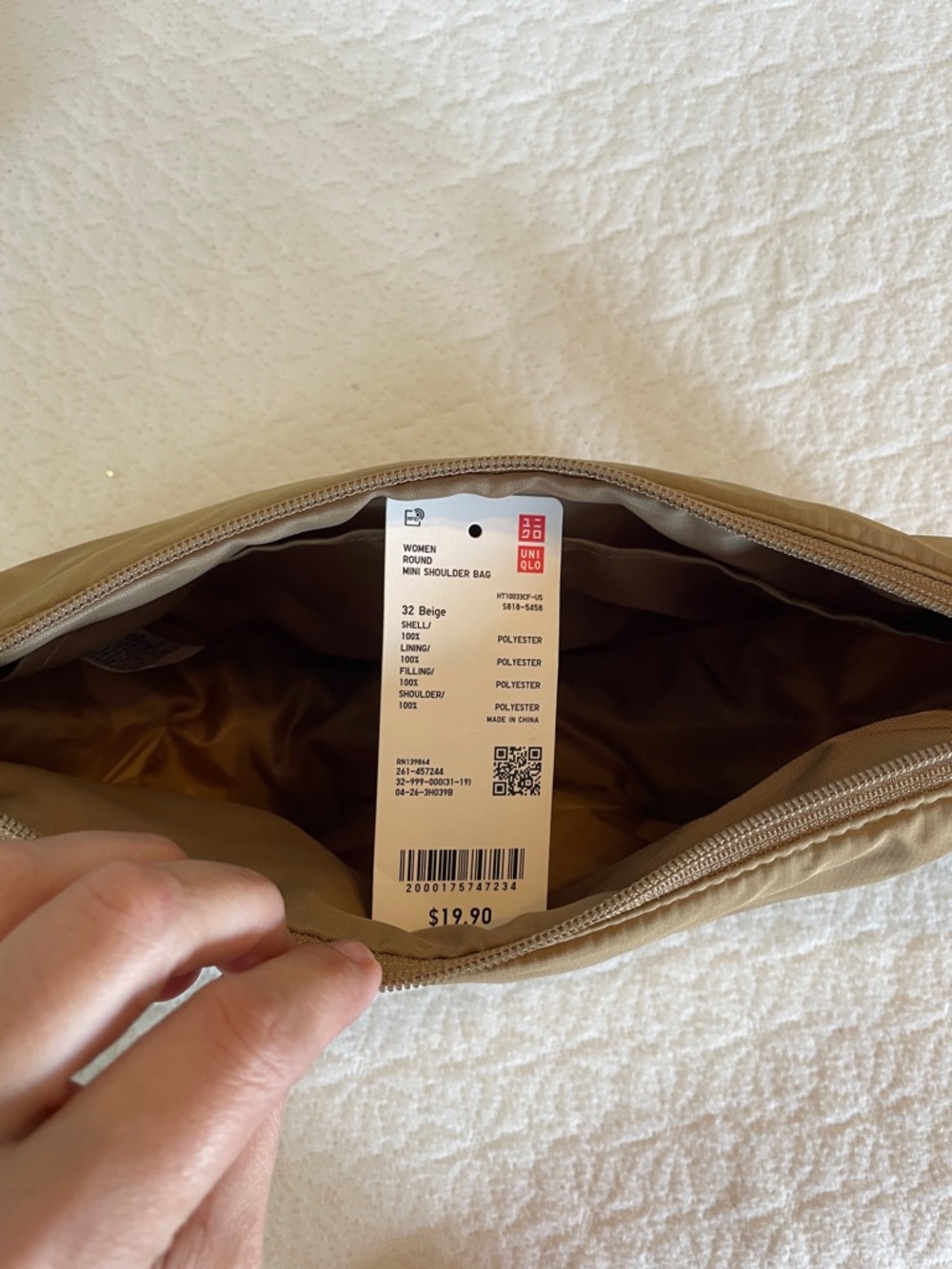 Uniqlo Crescent Crossbody Bag in Khaki Brown - Picture 3 of 3